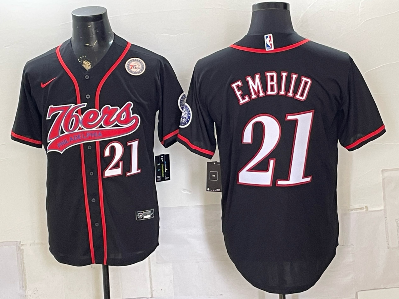 Men Philadelphia 76ers #21 Embiid black Nike 2026 NBA Jersey 0806004->philadelphia 76ers->NBA Jersey